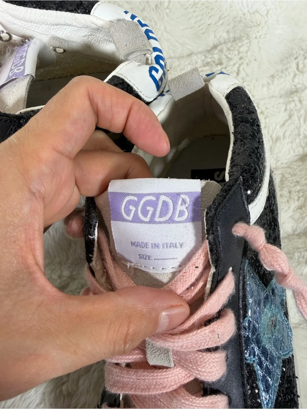 Golden Goose Mid Star 'Black Glitter Iridescent' sneakers Size 36 US 5
